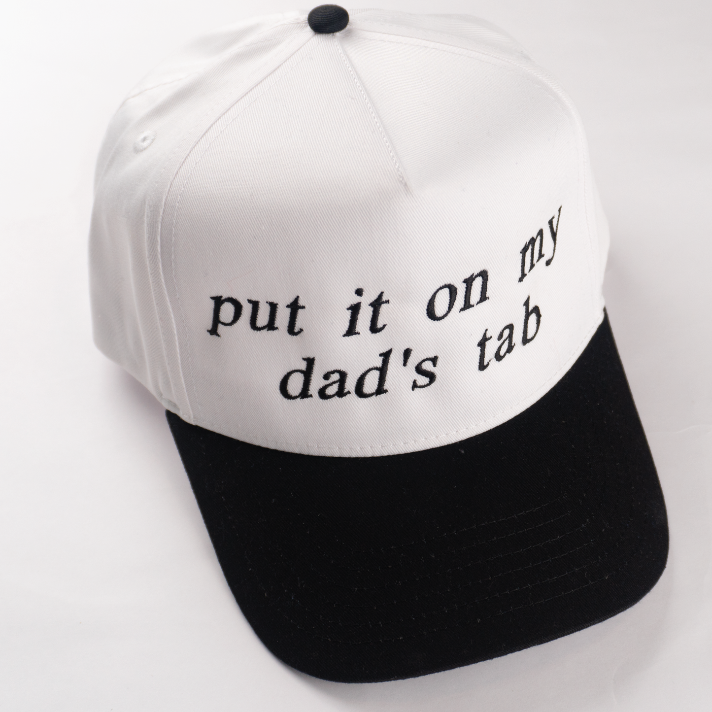 "PUT IT ON MY DAD TAB" 5 Panel Mid Profile Baseball Cap
