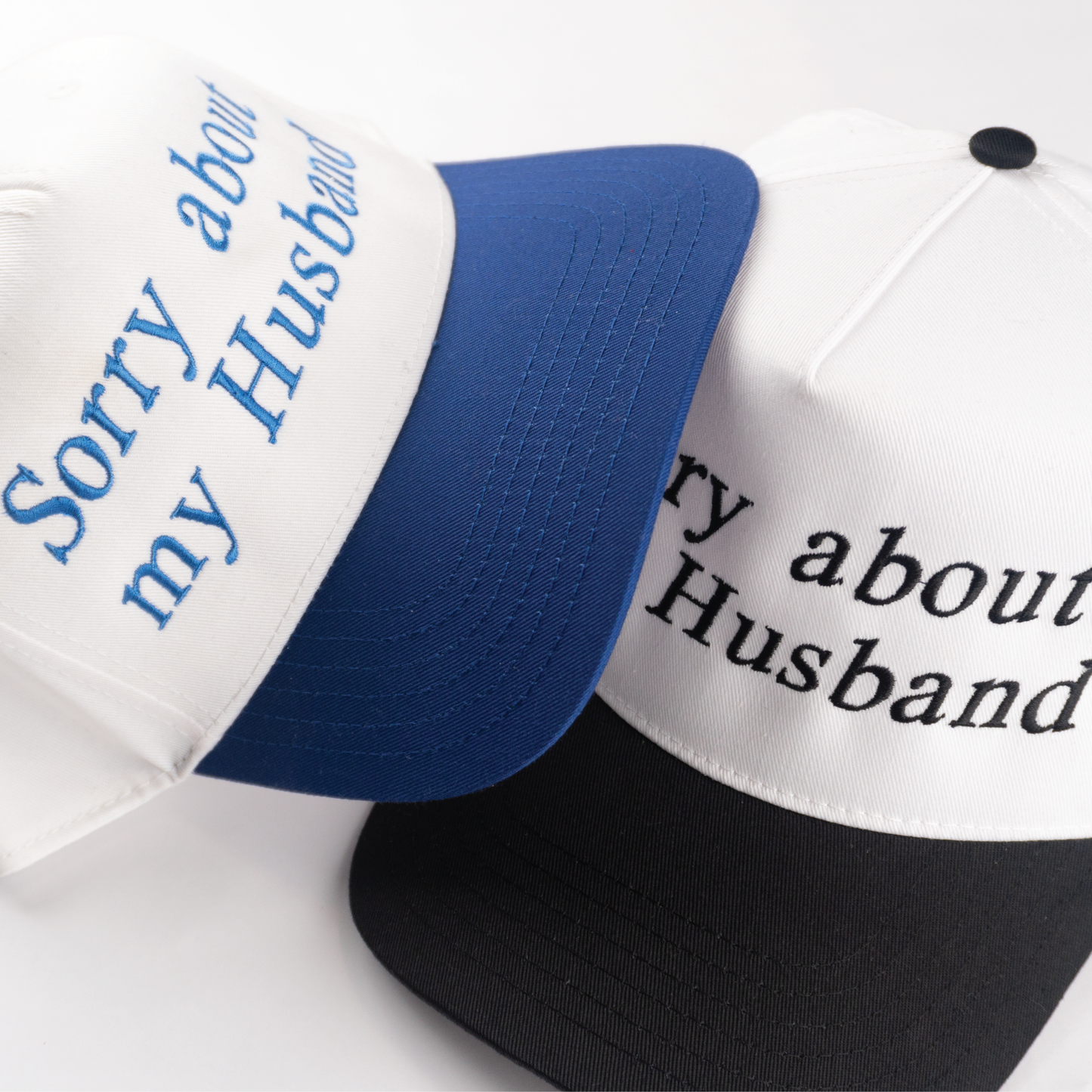 "SORRY ABOUT MY HUSBAND" 5 Panel Mid Profile Baseball Cap