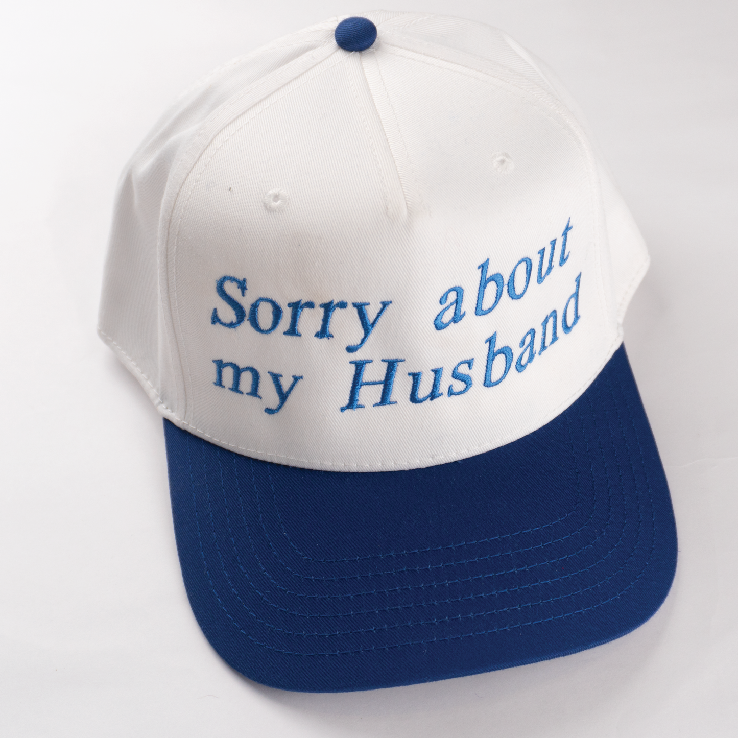 "SORRY ABOUT MY HUSBAND" 5 Panel Mid Profile Baseball Cap