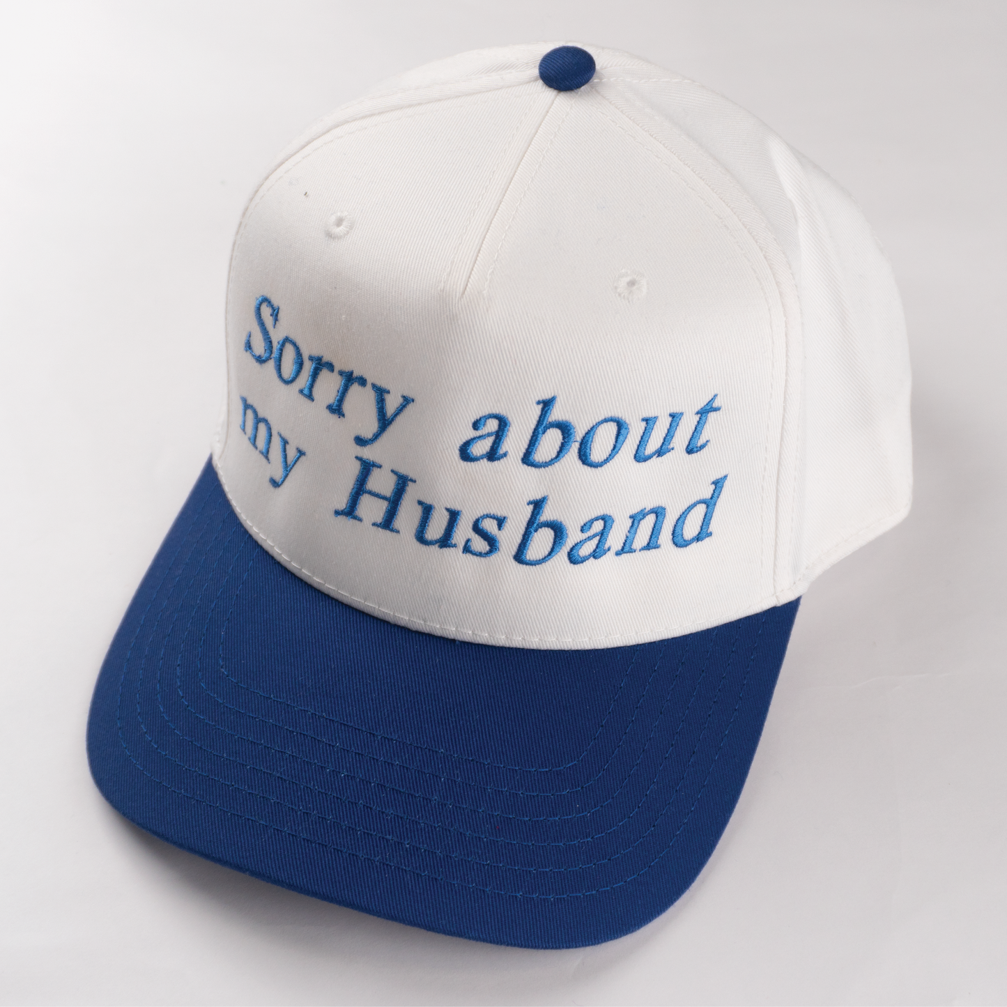 "SORRY ABOUT MY HUSBAND" 5 Panel Mid Profile Baseball Cap